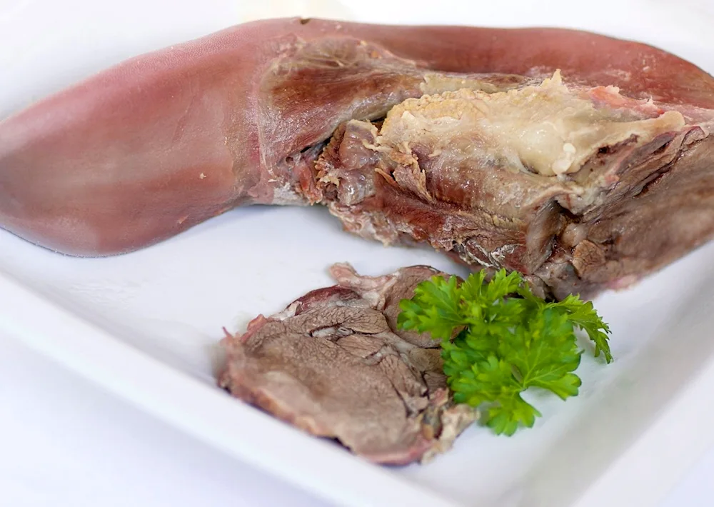 Tongue Beef tongue with horseradish