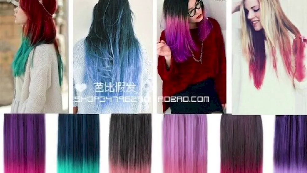 Gradient hair colouring