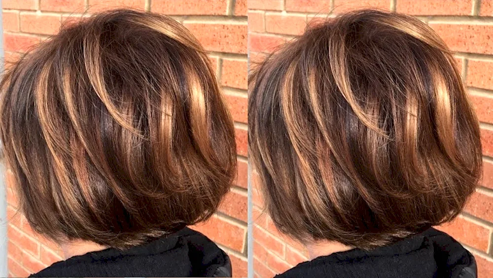 Graduated chestnut bob