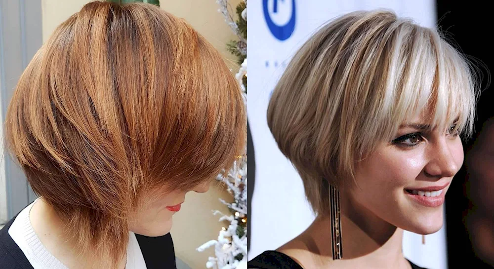 Graduated bob on liquid hair