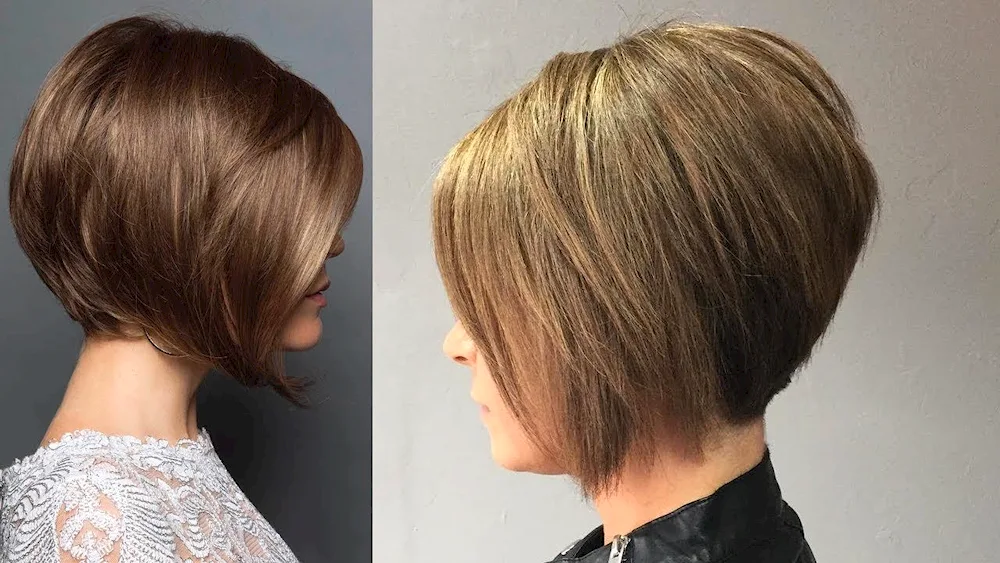 Graduated bob with asymmetry