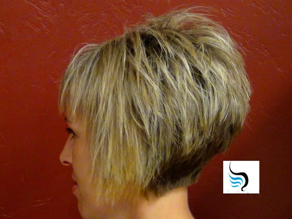 Gradirovannoe Bob Cascade haircut