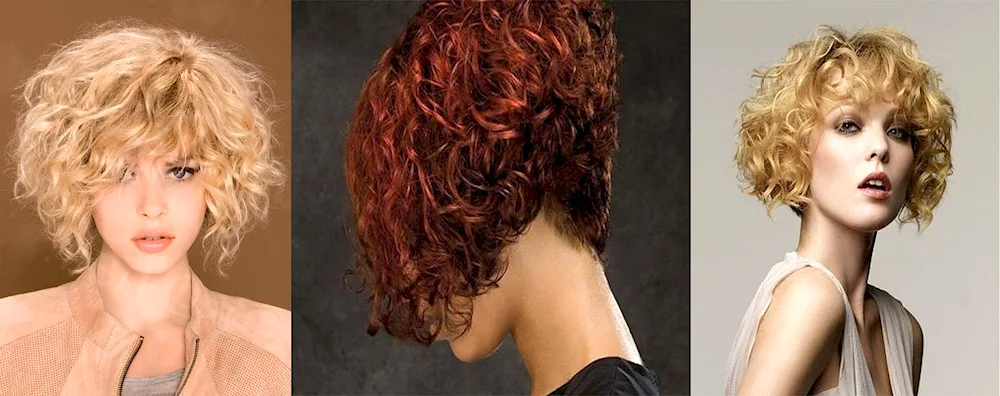 Graduated bob for curly hair