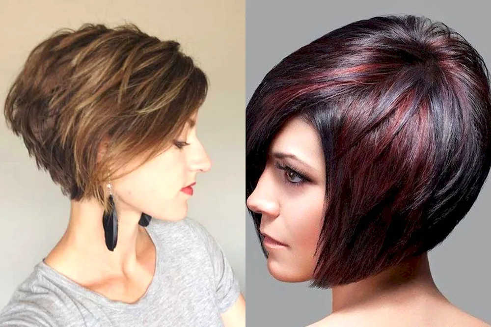 Graduated Bob Kaskad haircut for medium graduated