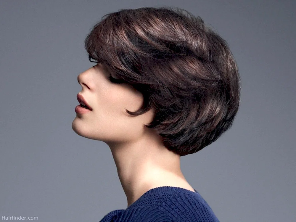 Graduated bob with bangs