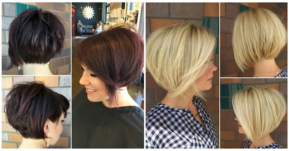 Gradyirovannoe Bobo- haircut with asymmetry