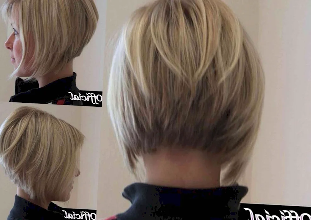 Gradirovannoe Bob Kaskad haircut