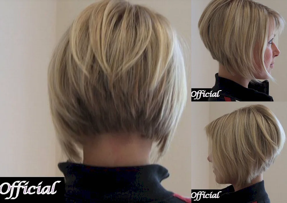 Gradirovannoe Bobo-Kare haircut