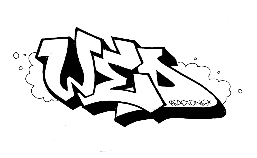 Graffiti with pencil