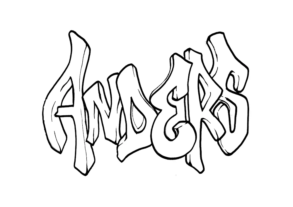 Graffiti on paper with pencil
