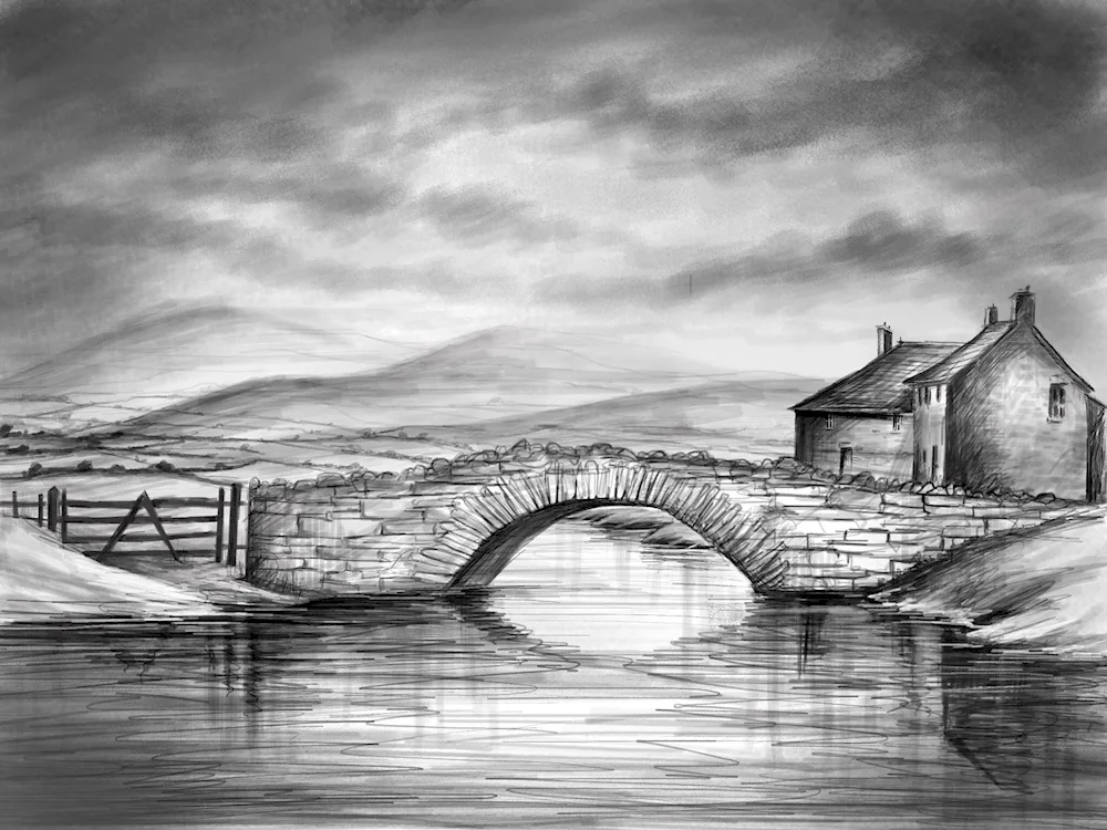 Pencil landscape
