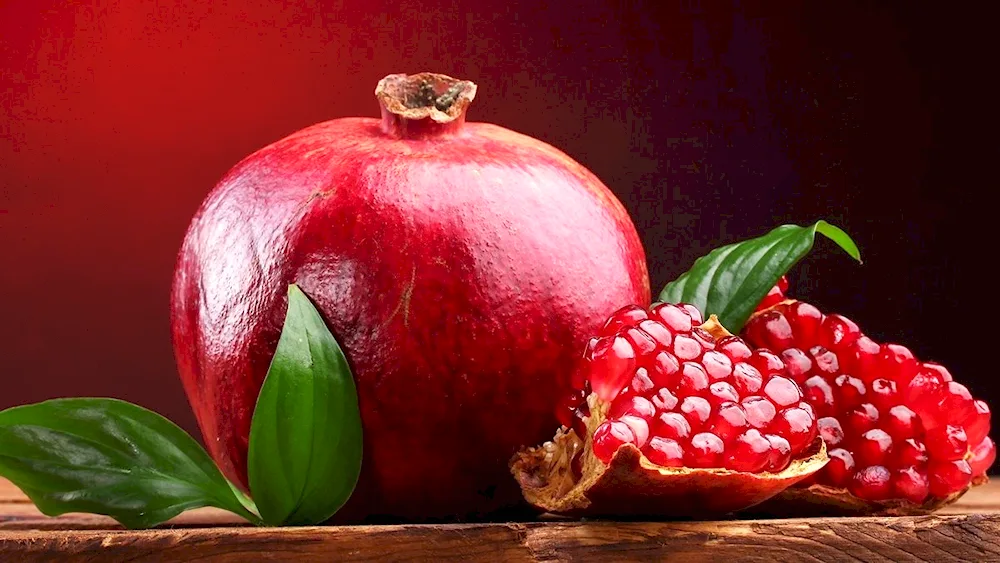 Fruit still life with pomegranate
