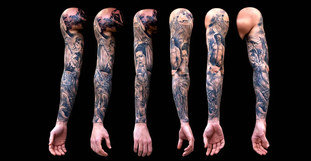 Greek arm tattoo