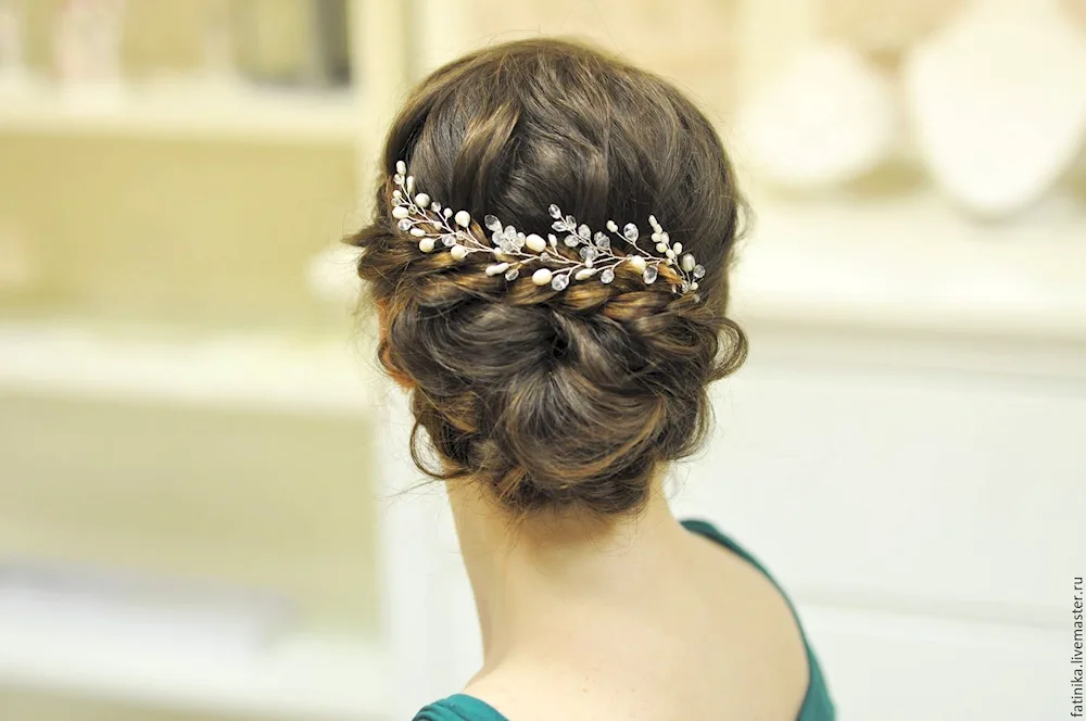 Greek style hairstyle for wedding