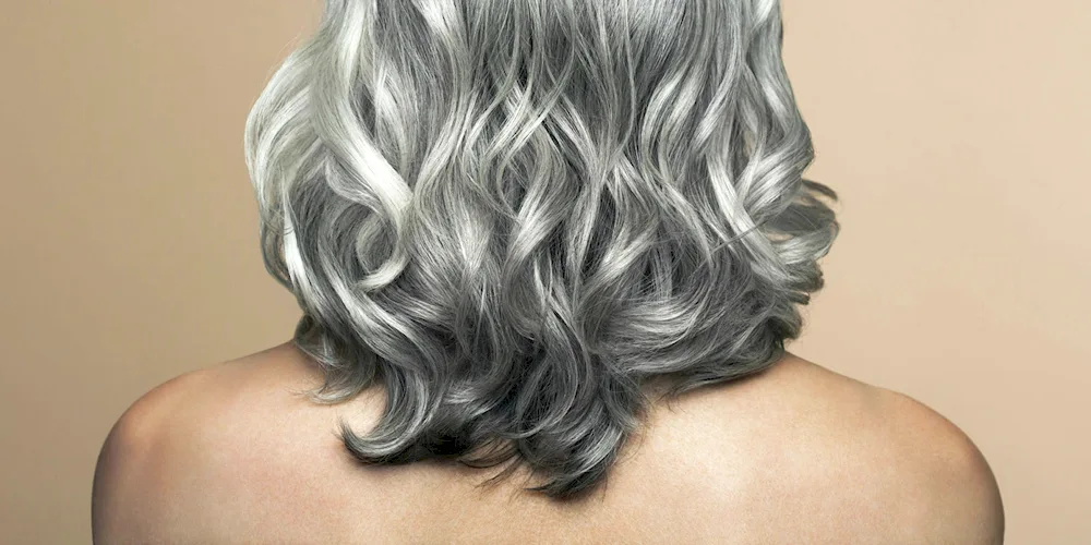 Grey hair tips