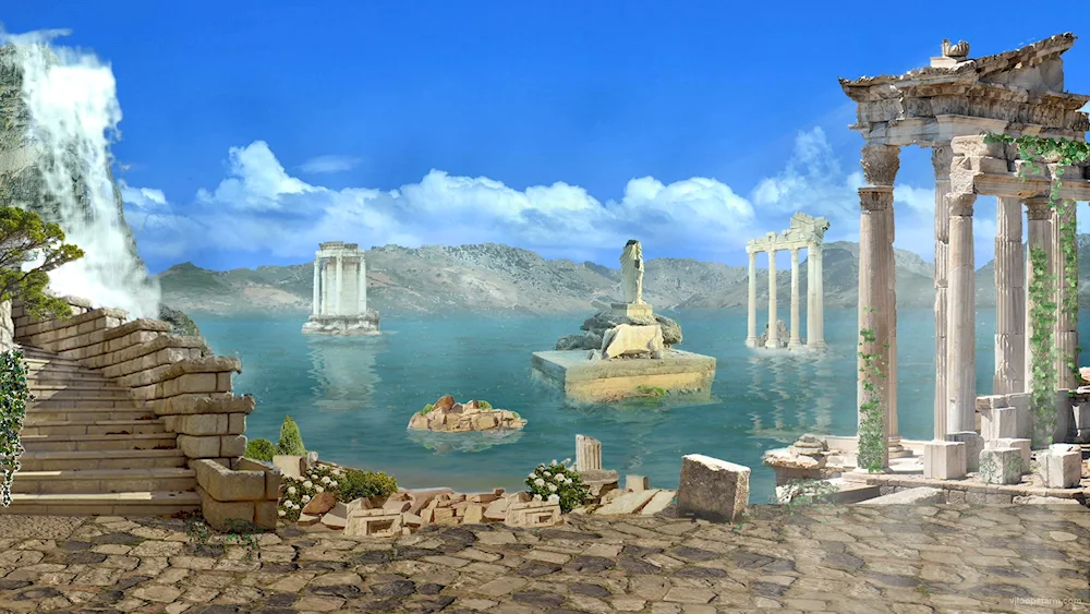 Greece Antiquity Olympus Background