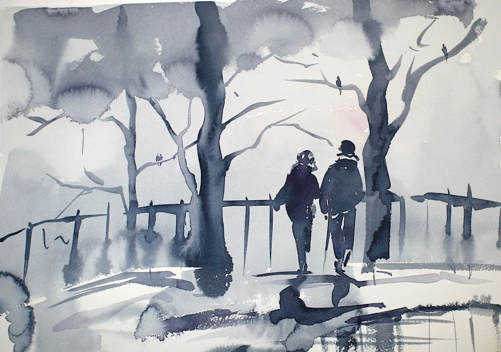 Grizail watercolour landscape