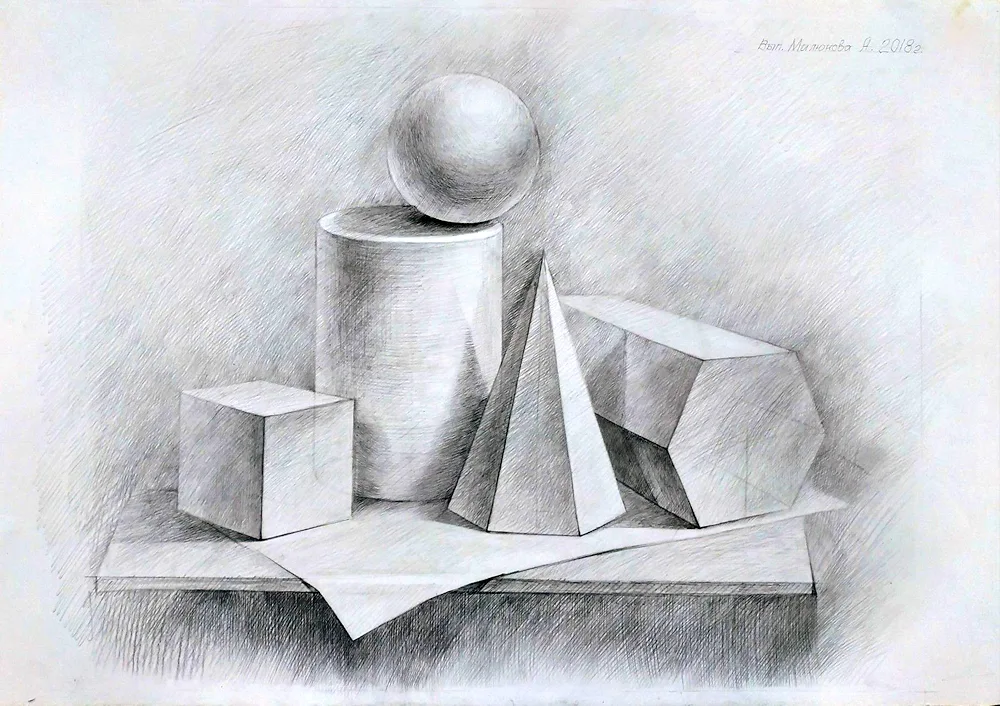 Gypsum figures for drawing