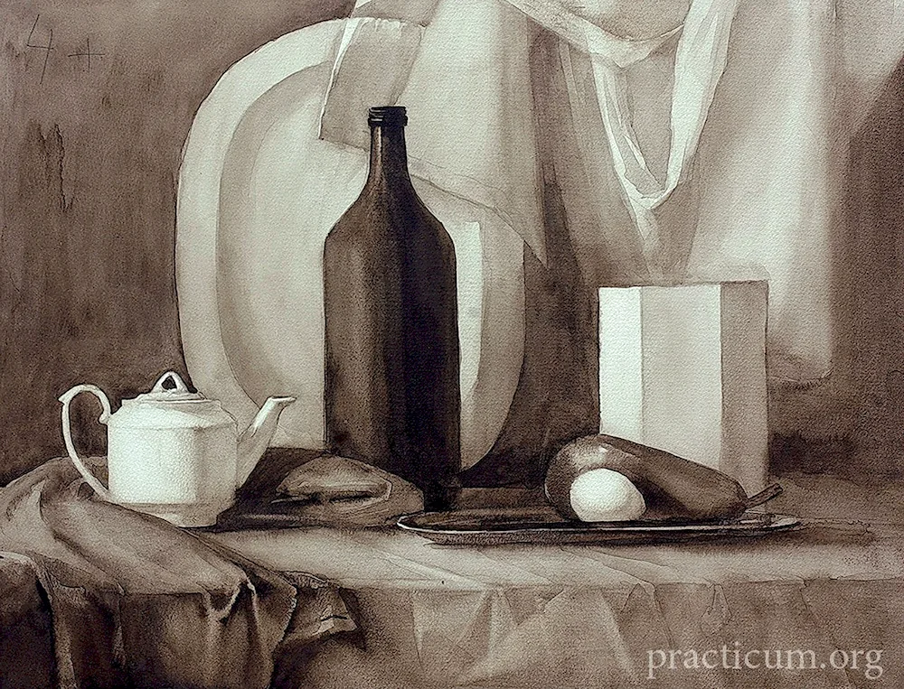 Still Life with Plaster Mask of the Academy of Arts