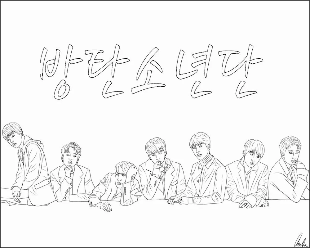 BTS group colouring
