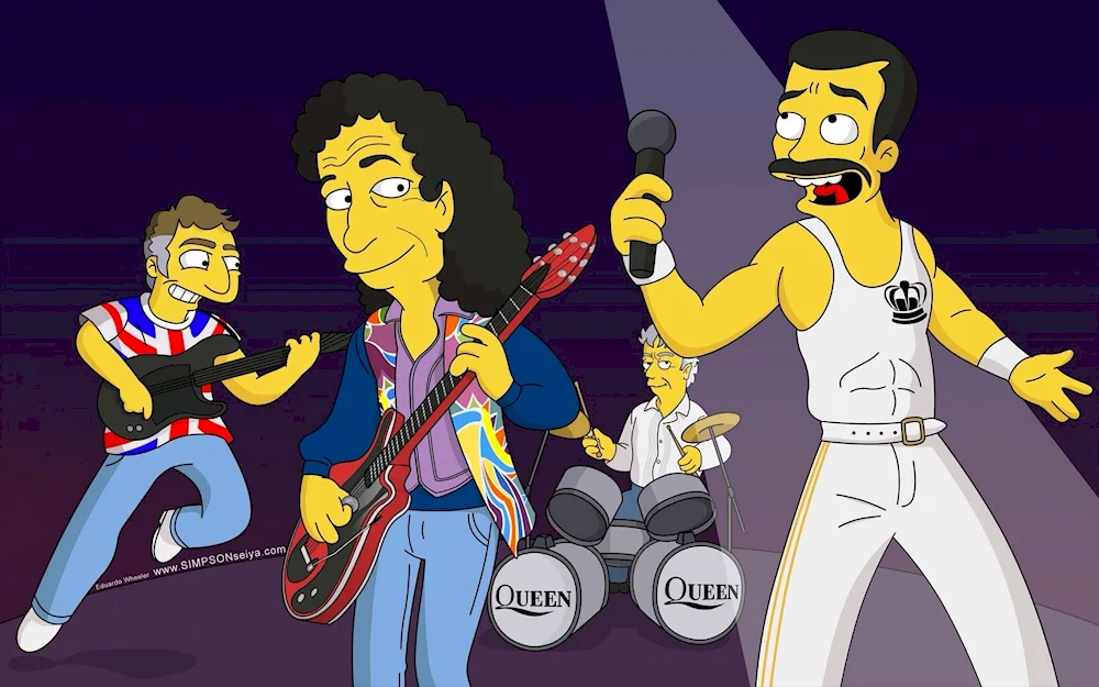 Group Queen in The Simpsons