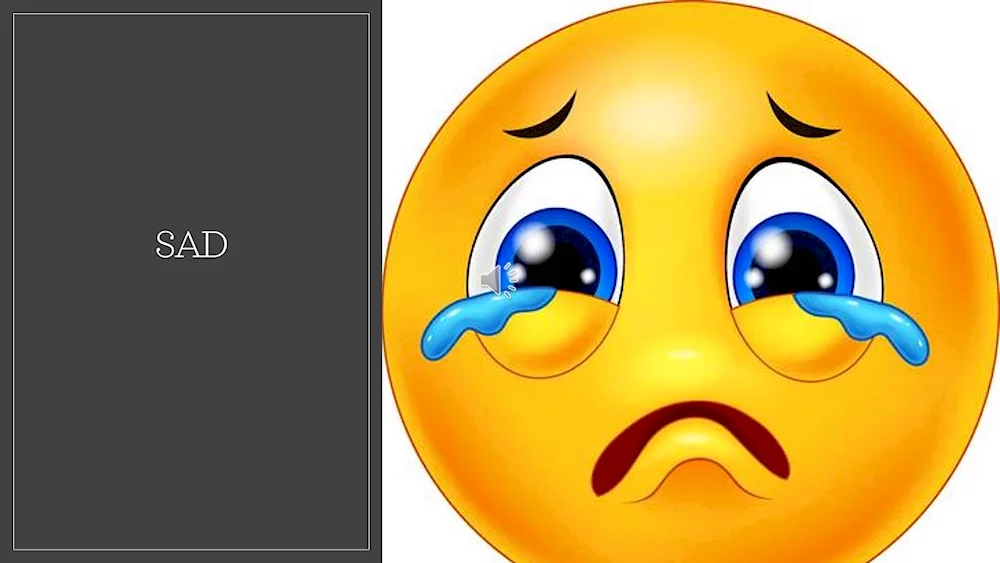 Sad emoticons and cheerful emoticon