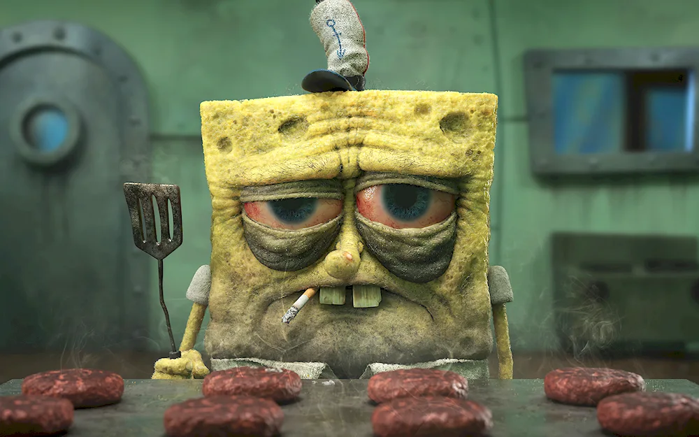 SpongeBob Bob. laughs