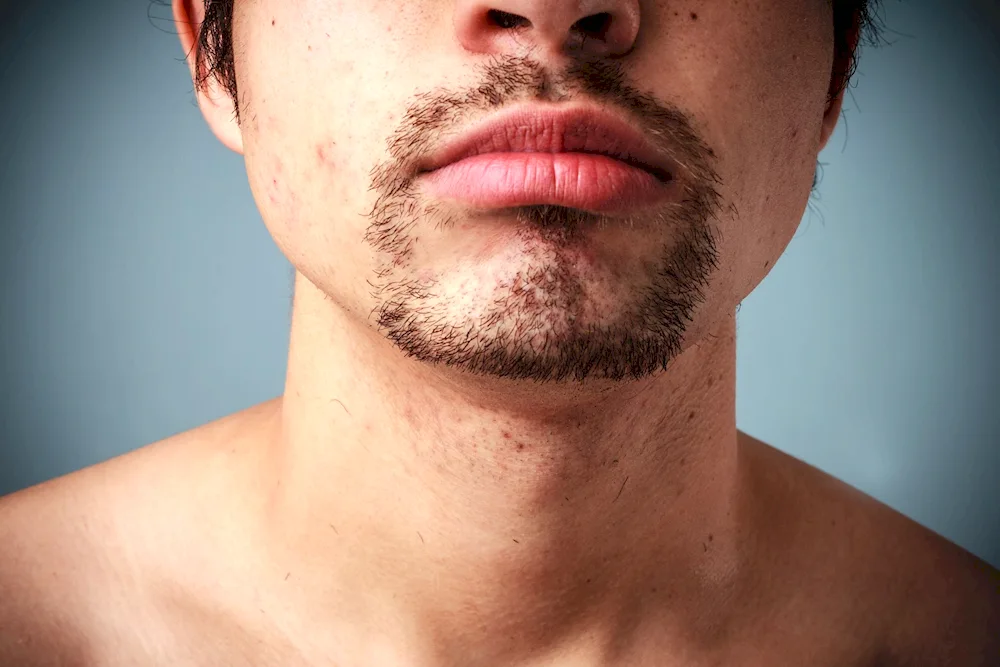 Men's lips