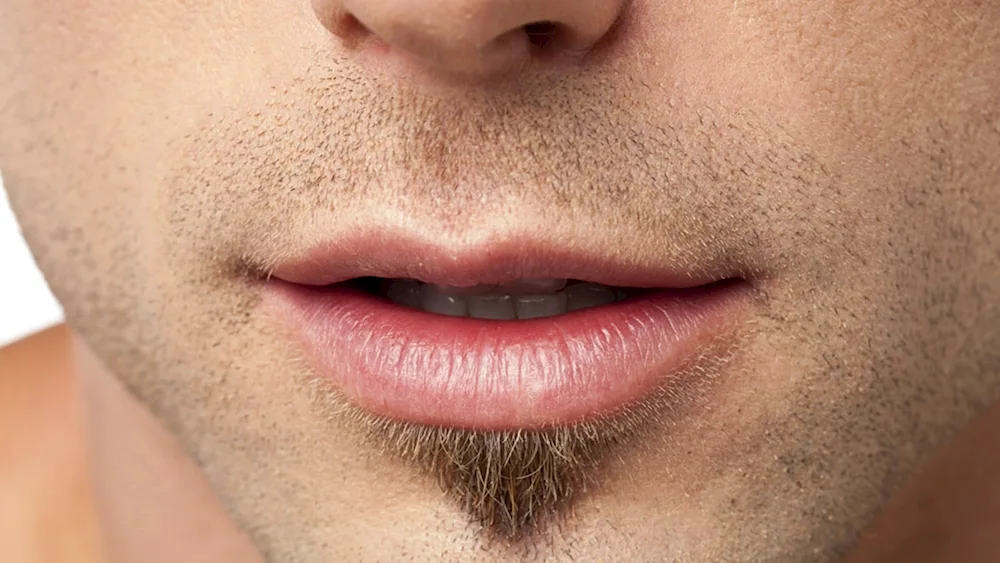 Men's lips