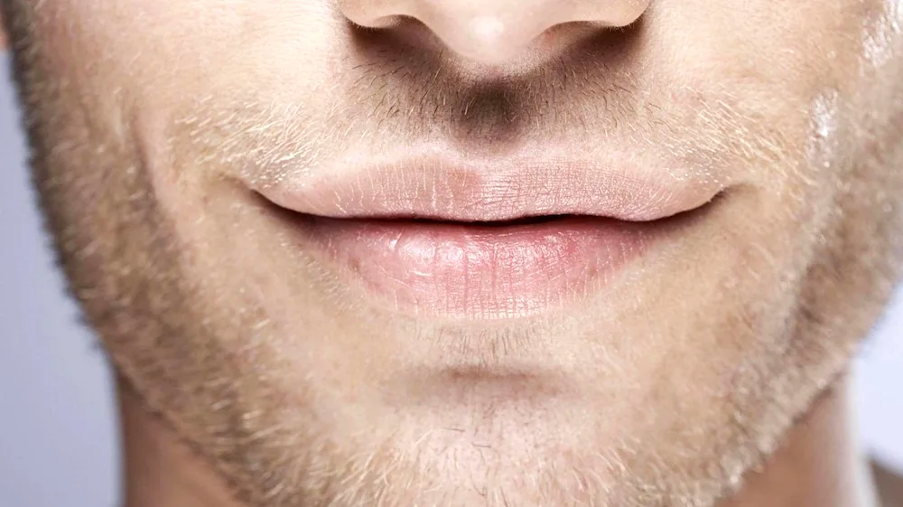 Men's lips