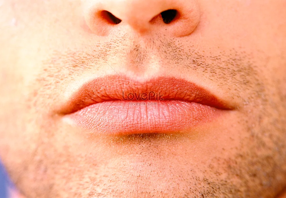 Men's lips