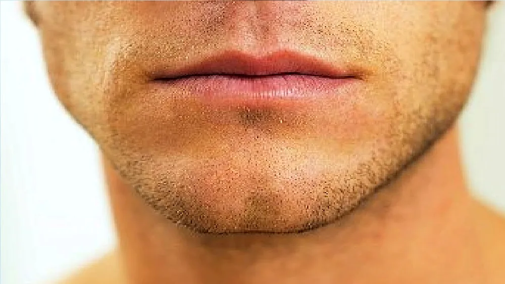 Men's lips