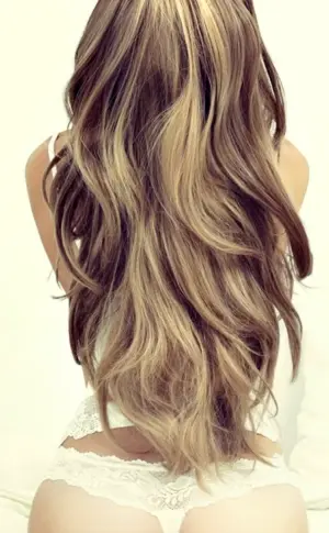 Thick hair in the back of a girl