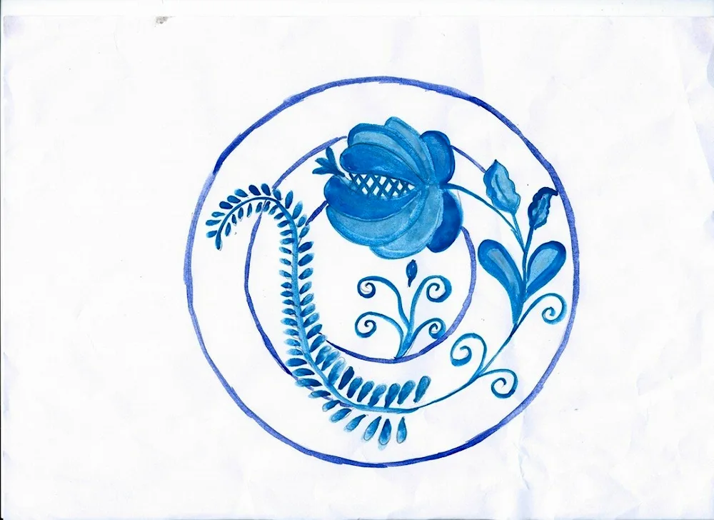 Gzhel stencils