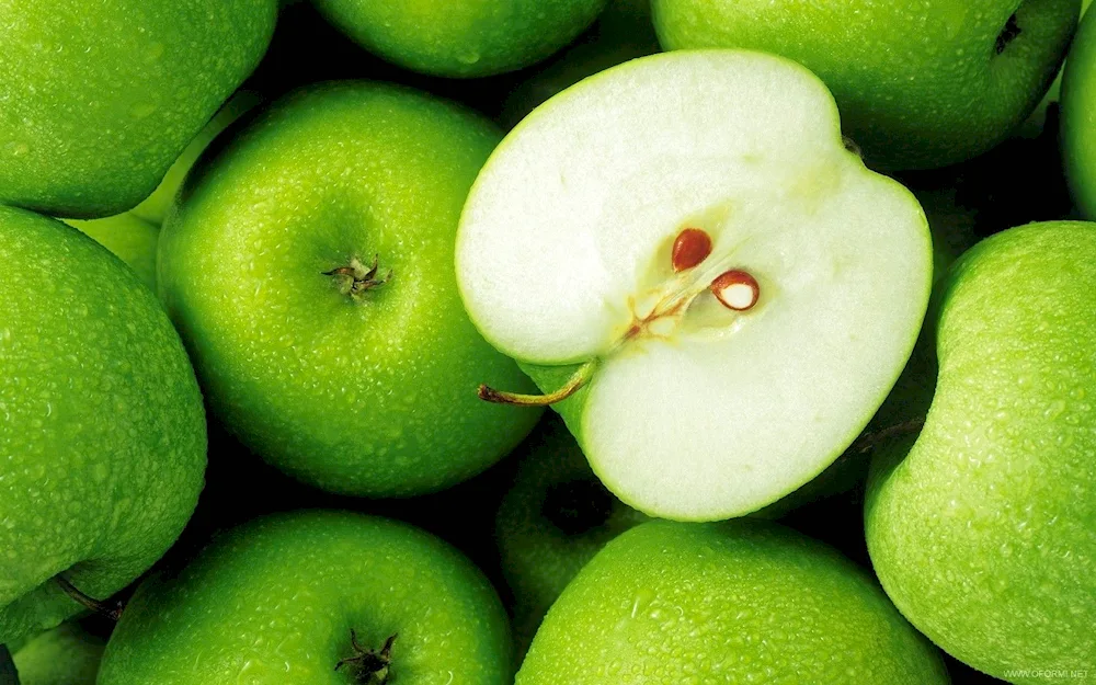 Apple on a table