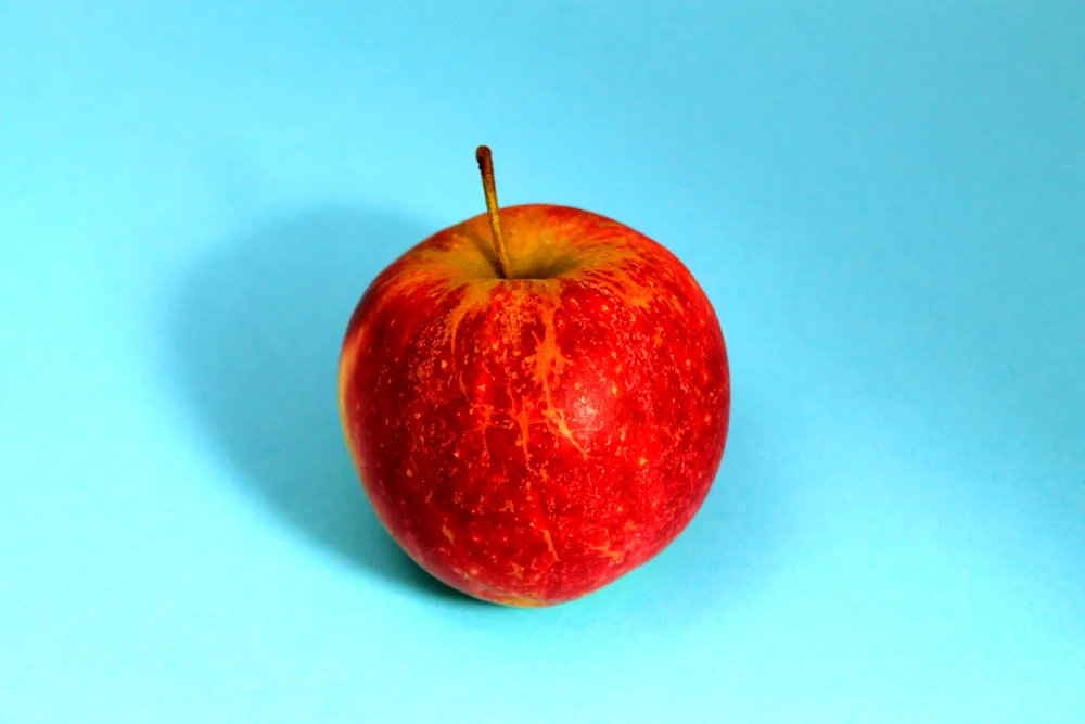 Apple on dark background