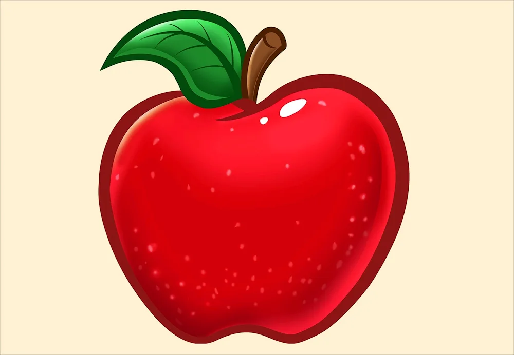 Apple drawings with coloured pencil