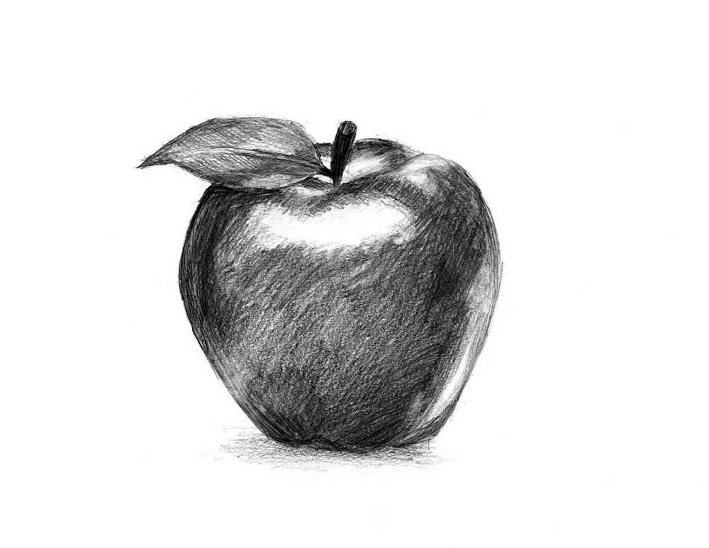 Apple with pencil