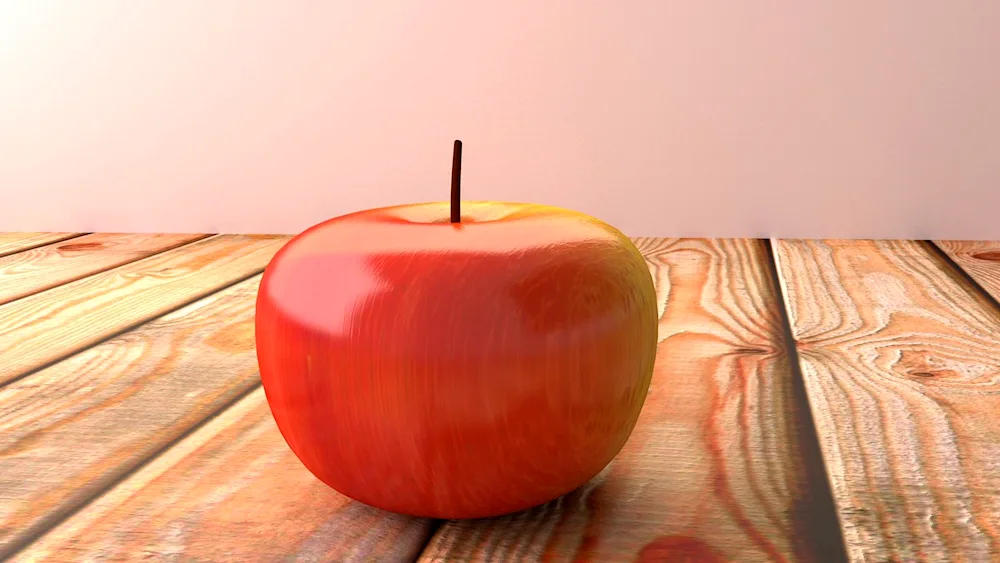 apple on the table