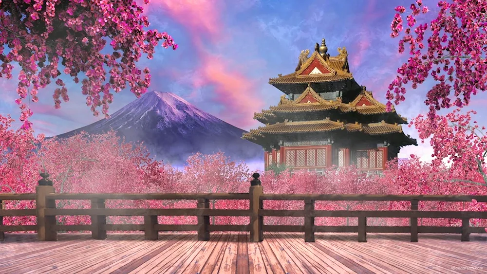 Concept Art environment temple Japan