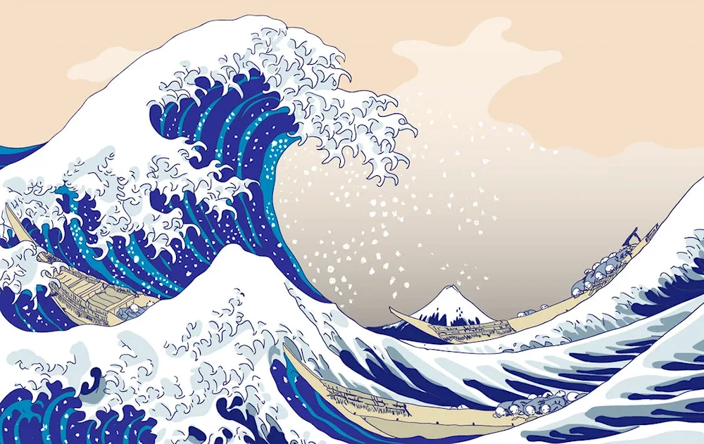 Japanese prints big wave in Kanagawa