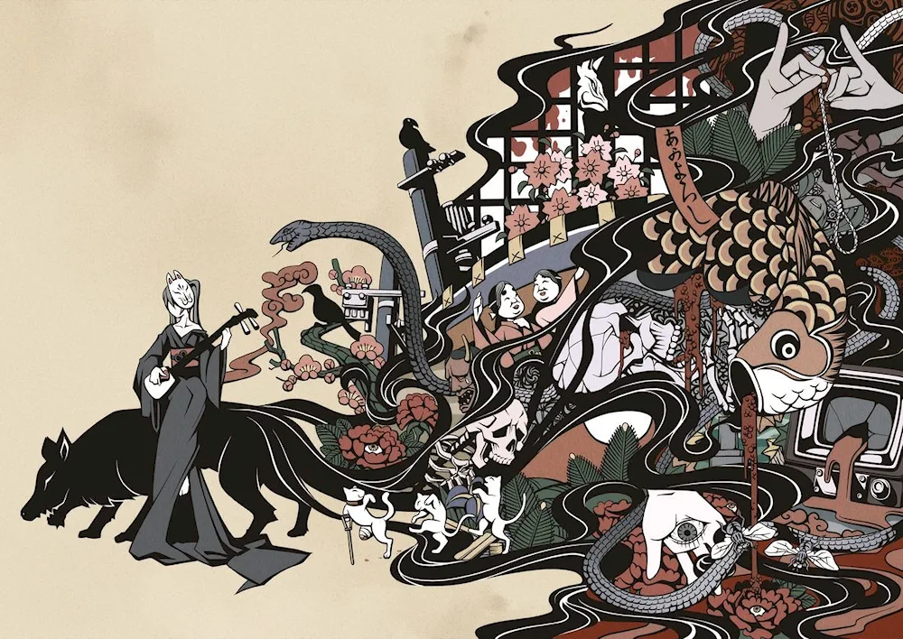 Japanese Yokai demons