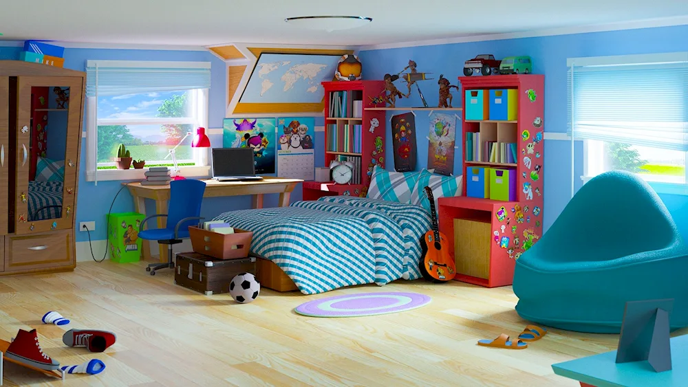 Bright children's room