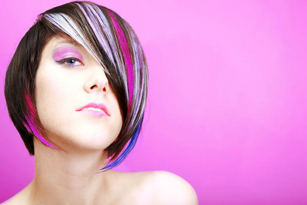 Chloe Moriondo with purple hair