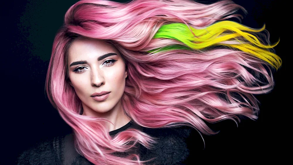 Bright hair colouring