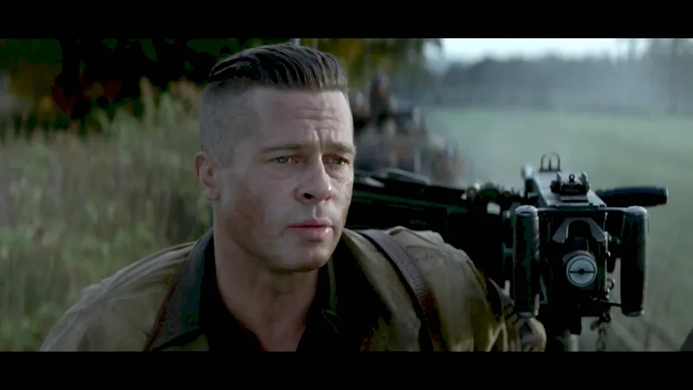 Brad Pitt film fury haircut