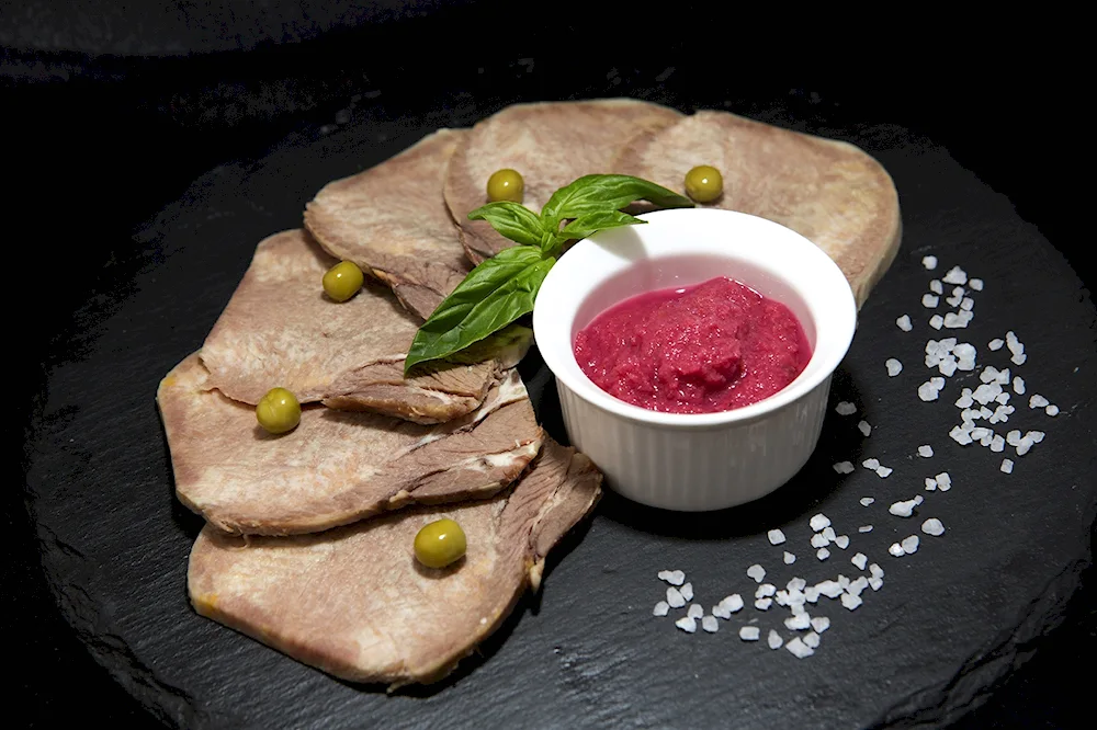 Boiled beef tongue
