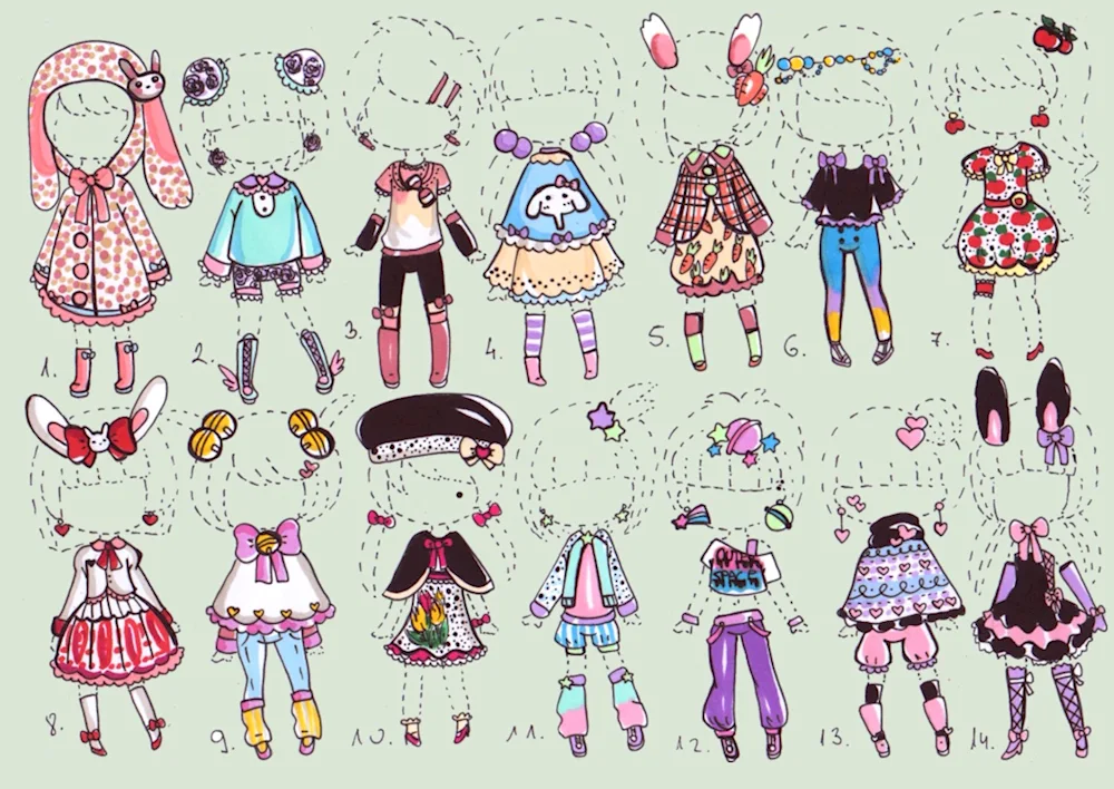 Ideas for clothes for drawing