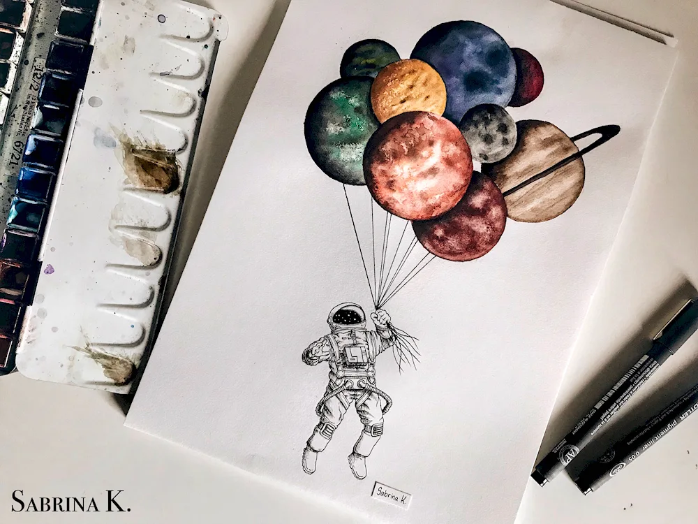 Watercolour drawings for drawing