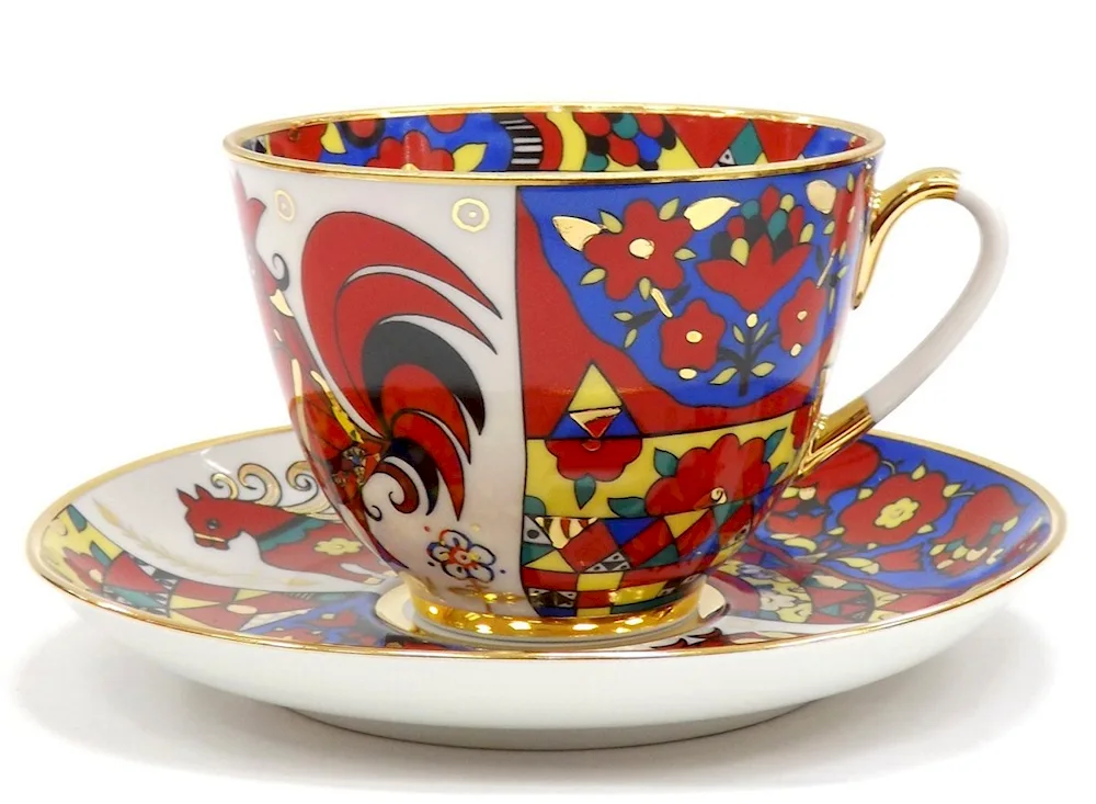 IFZ tea pair folk patterns